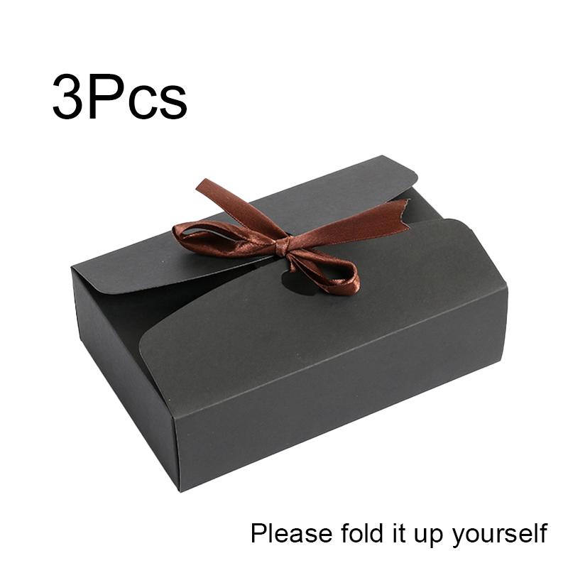 

3 шт./уп. Свадебный/Вечериночный Изысканный и Практичный DIY Коробка для Упаковки Десертов Подарочная Коробка Устойчивая к Погоде 21x14x5CM чёрный