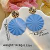 Fashionable Colorful Geometric Irregular Oval Earrings