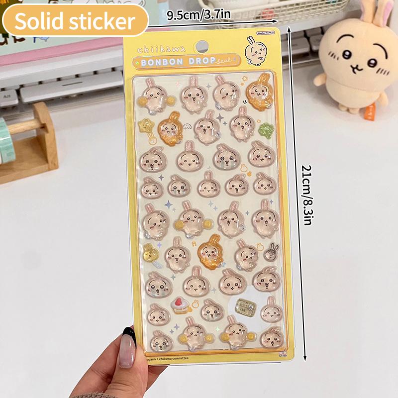 Sanrio Cartoon Sticker Hello Kitty Kuromi My Melody Aesthetic Sticker Cinnamoroll DIY Scrapbook Bonbon Drop Decal Party Favor
