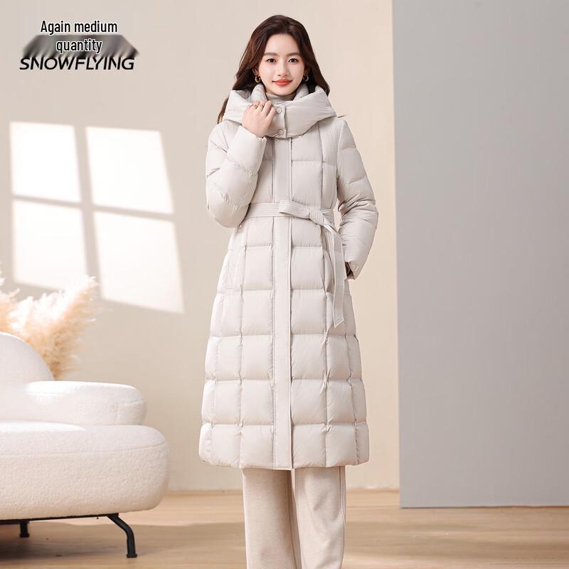 XueZhongFei Women's Long Hooded Down Jacket