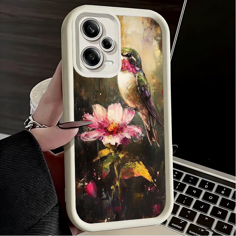 Bird Oil Painting Style Soft Phone Case for Xiaomi Poco X7 X6 X5 Pro X4 Gt X3 F7 Ultra M8 M7 Redmi 15C 15 14C 13 13C 12 12C 10 1