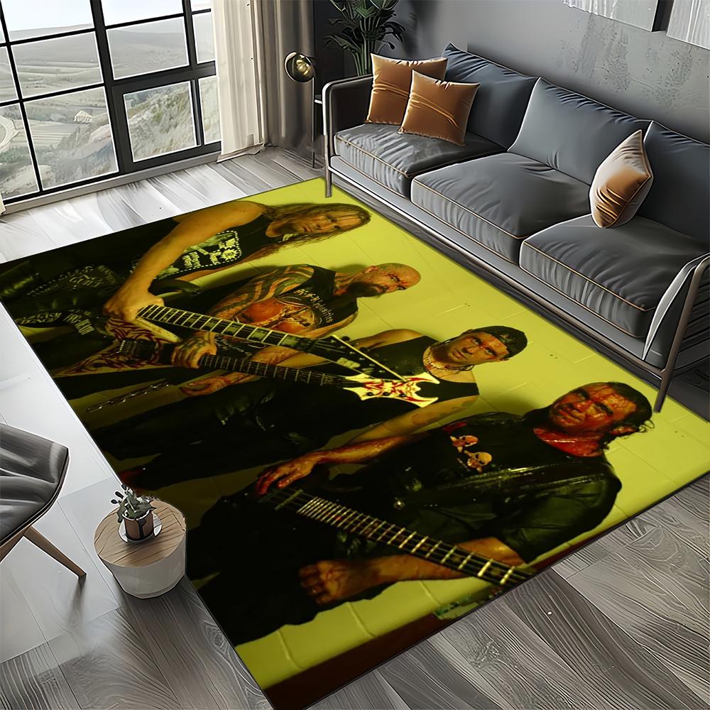 

2025 New Style Slayer Heavy Metal Band Sign Carpet Rug for Living Room Bedroom Home Sofa Decoration,Kid Play Non-slip Floor Mat 40x60cm( 15x23in )