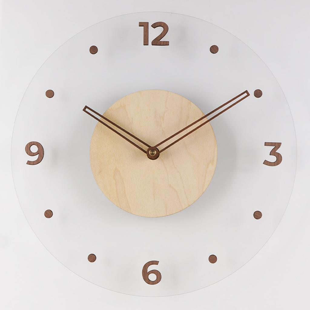 Japanische Massivholz Wanduhr Einfache Transparente Kreative Uhr Wanduhr Wohnzimmer Heimwand Heimdekoration Uhr