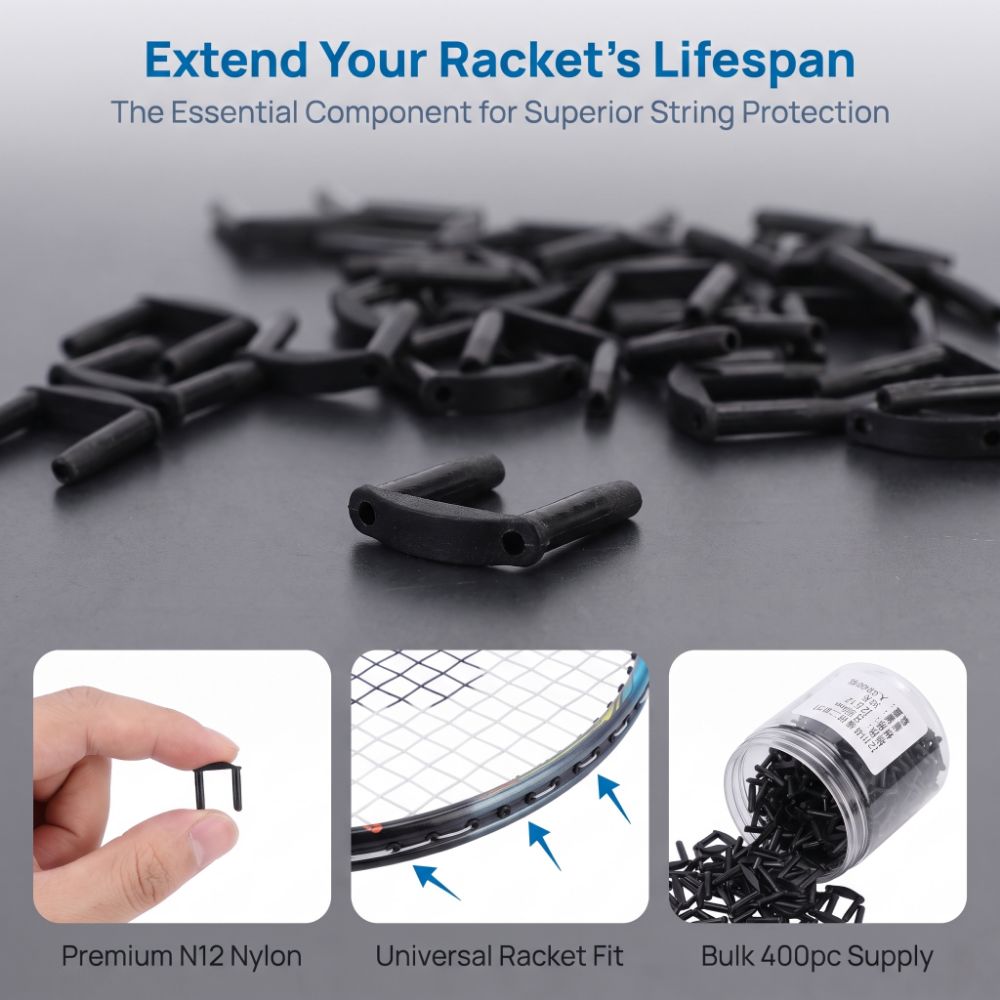 400pcs Wear Resistant Badminton Racket Grommets Racket String Guard Racket Maintenance
