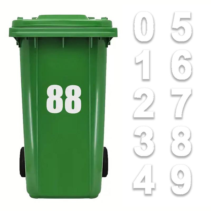 Samolepicí štítky na popelnice Nálepka s číslem popelnice Odolný venkovní štítek Nálepky s číslem popelnice do garáže Odolné proti povětrnostním vlivům