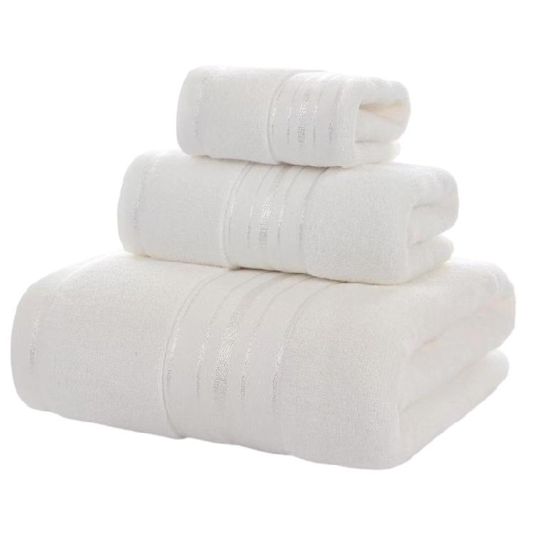 Soft Cotton Bath Towel Hand Towel And Washcloth 3 Piece Set High Absorbency Quick Dry Bathroom Towels For Daily Use оригинальный белый