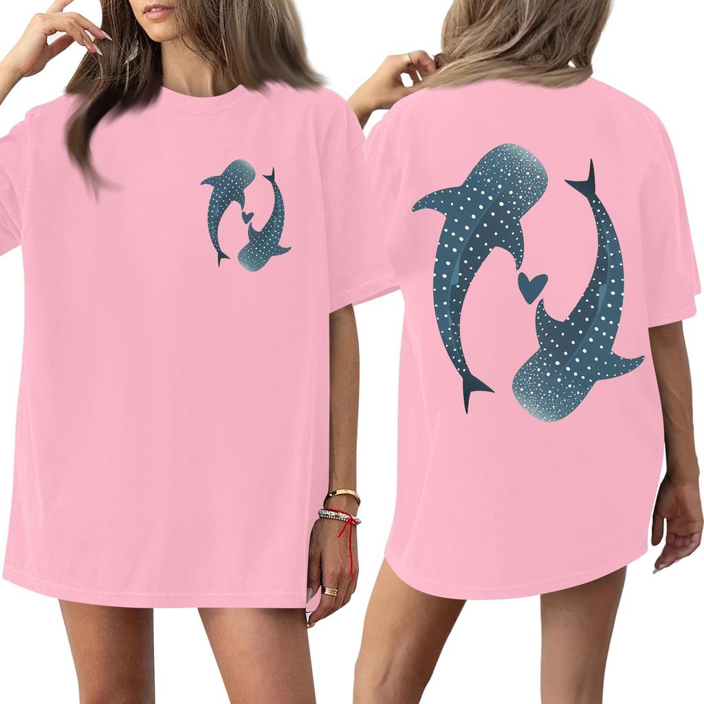 Top Tricou cu Mânecă Scurtă Imprimat cu Gât Rotund pentru Femei