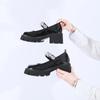 Fashion Autumn New Women Single Shoes Gothic Rivets Rhinestone Cosplay Female Pumps Black Lolita Mary Wedges Shoes Platform