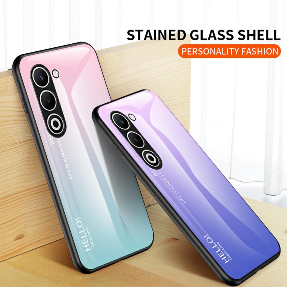 For Oppo A5 5G Case Anti-Scratch Tempered Glass+PC+TPU Phone Cover