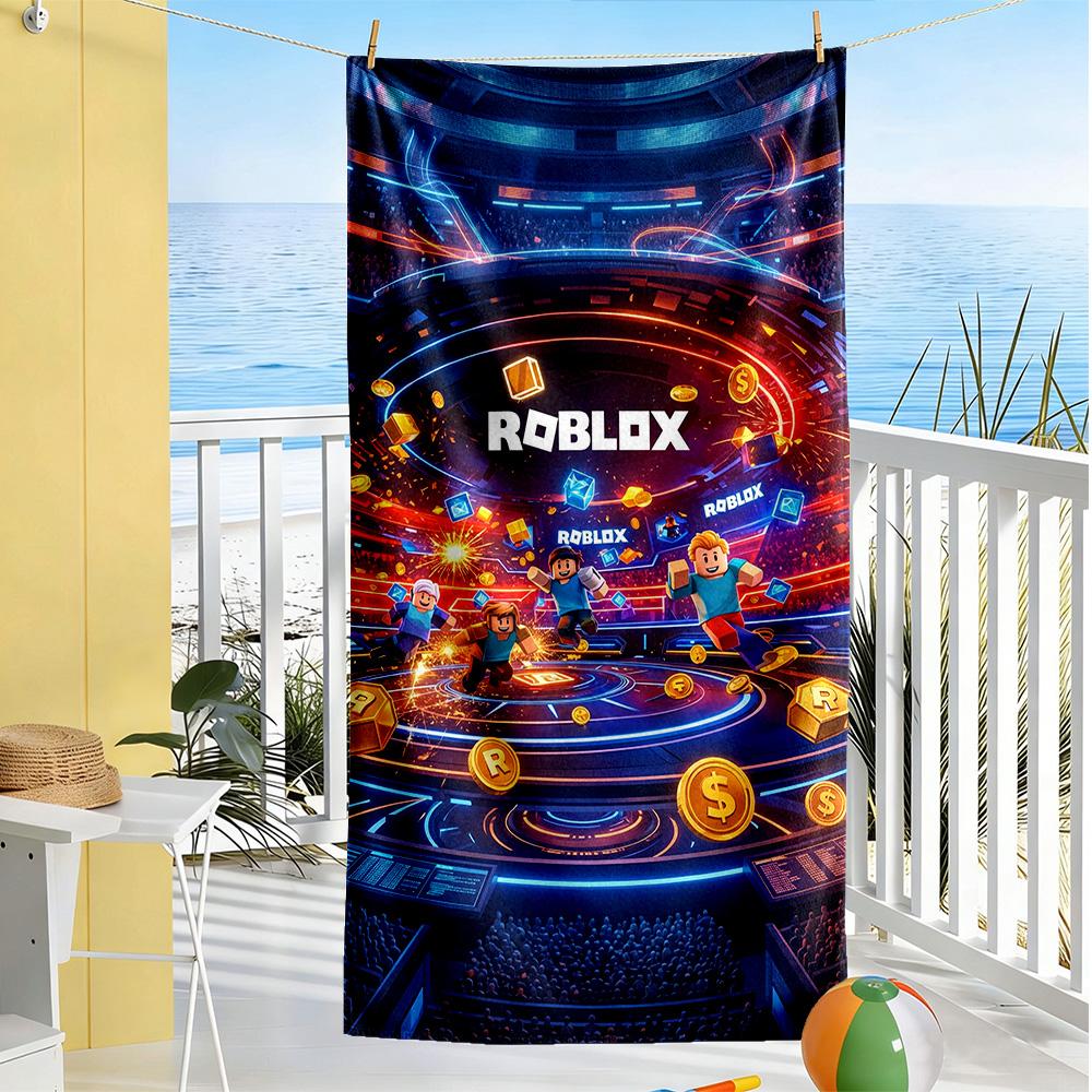 Asciugamano da Spiaggia Roblox Alta Assorbenza & Asciugatura Rapida Confortevole Leggero