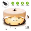 Flea Trap Dome Flea Bed Bug Trap with 2 Trapping Boards, Odorless Non-toxic Flea Killer Trap Pad, Flea Trap Light Children and Pets Friendly