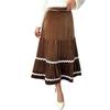 Long Skirts for Women Fall A Line High Waist Vintage Velvet Maxi Skirt Going Out Casual Winter Clothes