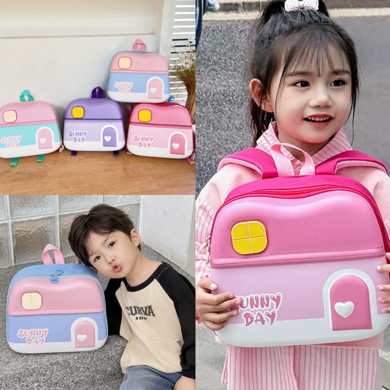 Childrens Color Candy Backpack Oxford Cloth Material Schoolbag Kindergarten
