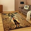 Egyptian Mythological Mural Pictograph Carpet Rug for Bedroom Living Room Sofa Playroom Doormat Home Decor,Kid Area Rug Non-slip