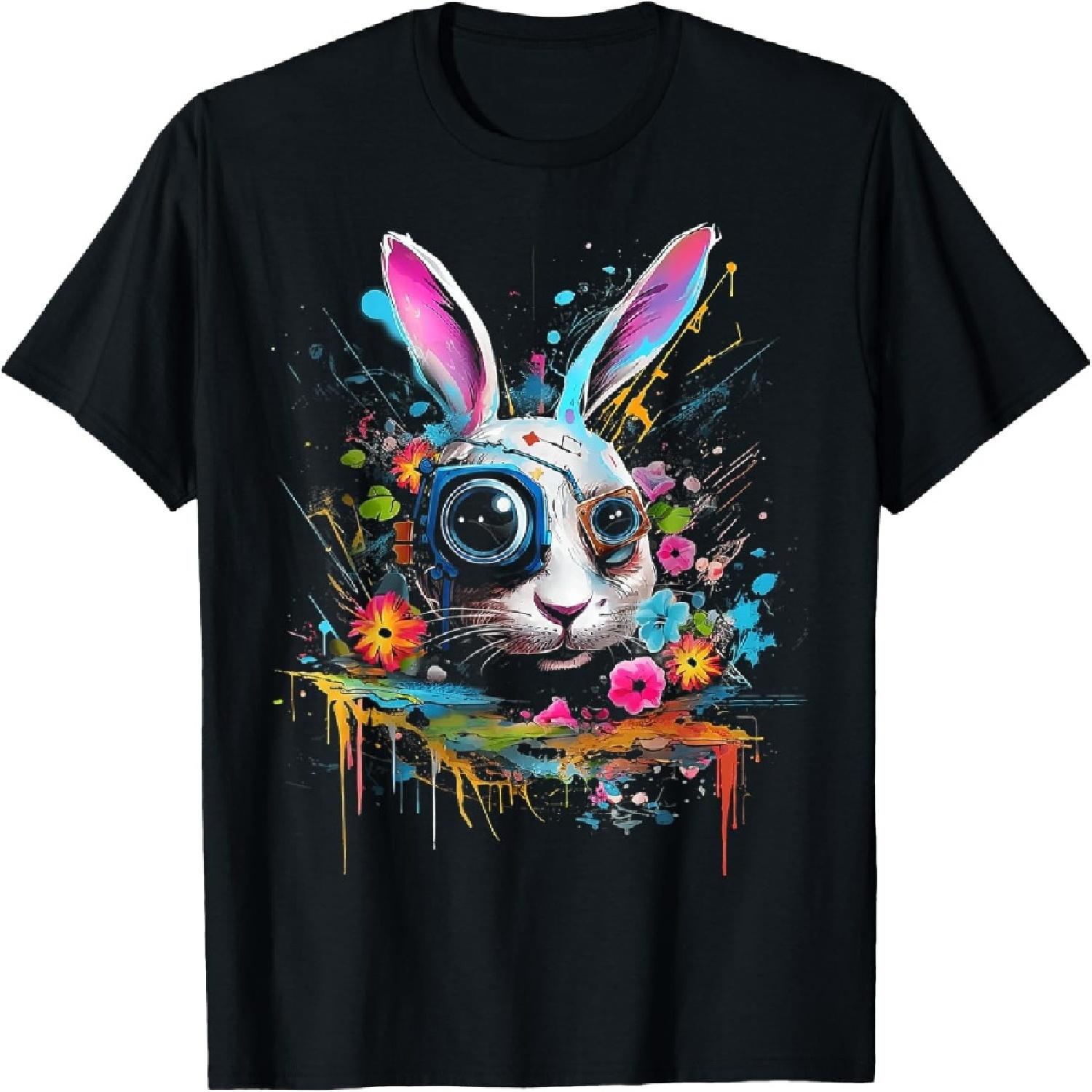 Rabbit Fantasy Animal Graphic Art Rabbit T-Shirt S