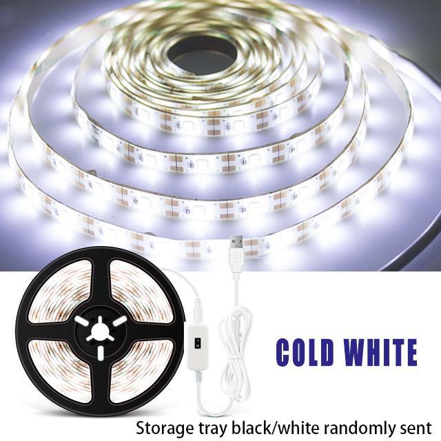 5V USB LED Strip Light with Hand Sweep Sensor ON/OFF Switch Dimmable 2835 Flexible Tape Lamp for TV Backlight Cabinet Room Decor