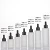Frosted Glass Dropper Bottle 20-100ml, Straight Shoulder Essential Oil Serum Container for Skincare