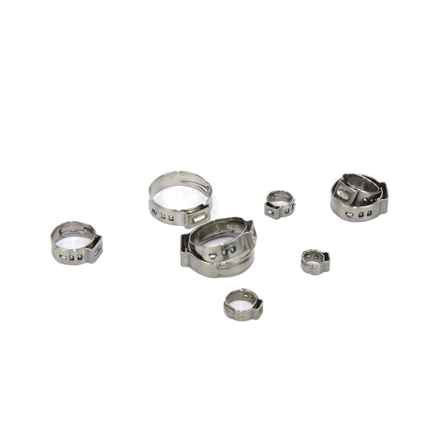 80 x 5.8-21mm Single Ear Plus Stainless Steel Car Hydraulic Hose Clamps O-Clips Pipe Fuel Air with Pliers Tool