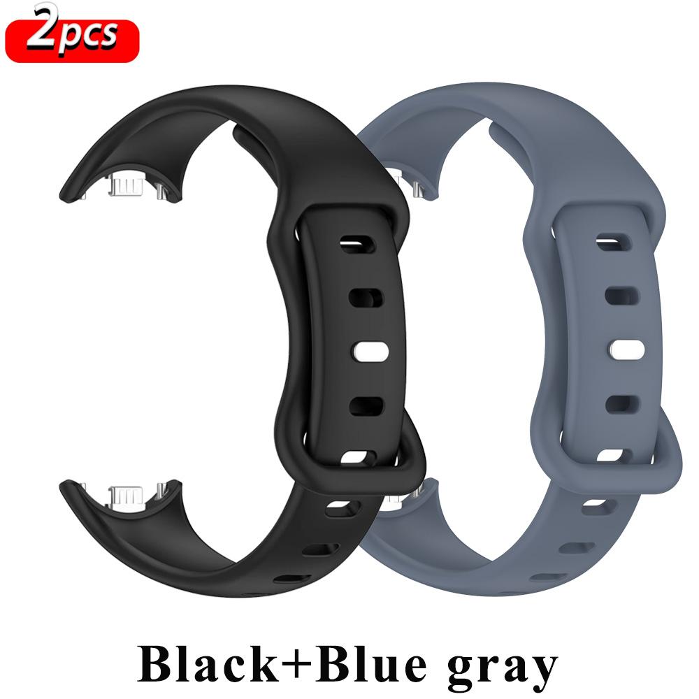 2 Pcs Strap for Xiaomi Mi Band 10 9 8 NFC Accessories Sport Silicone Bracelet Smartwatch Wristband Pulseira Correa Mi Band 8 9