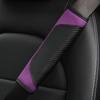 Car Seat Belt Cover Carbon Fiber Leather Crown Universal Auto Seat Belt Covers Shoulder Protection Car Accessories Interior