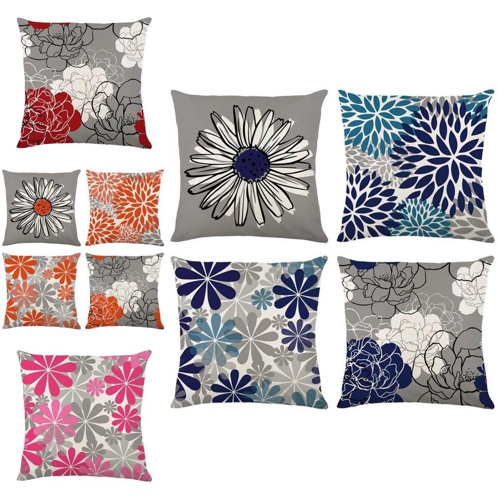 High Quality Waterproof Flower Printed Cushion Cover Designed For Oilproof Comfort And Chic Home Aesthetics