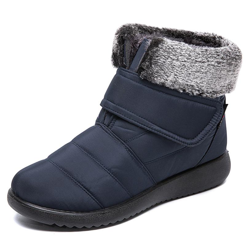 Women'S Boots Waterproof Women Ankle Boots Keep Warm Fur Winter Shoes Woman Snow Boots  New Winter Botas Mujer Black Boot