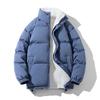Fleece pink stand-up neck cotton-padded jacket men's autumn and winter new men's fleece thickened cotton-padded jacket top thick bread jacket
