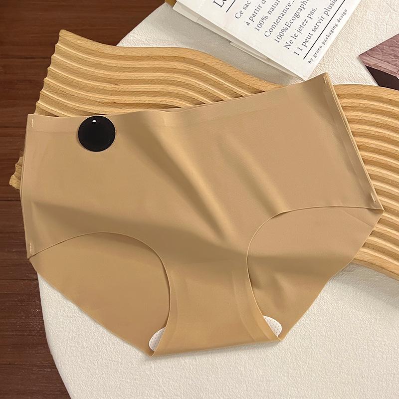 Damen Nahtlose Seidenunterwäsche Maulbeere Ohne Abdrücke Ultradünn Sexy Hohe Taille Elastisch Weich Dreieckige Slips M-XL