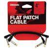 D'Addario Daddario Patch Cable (Shielded Cable) Flat Patch Cable 2 Piece Set PW-FPRR-204 (10cm L-...