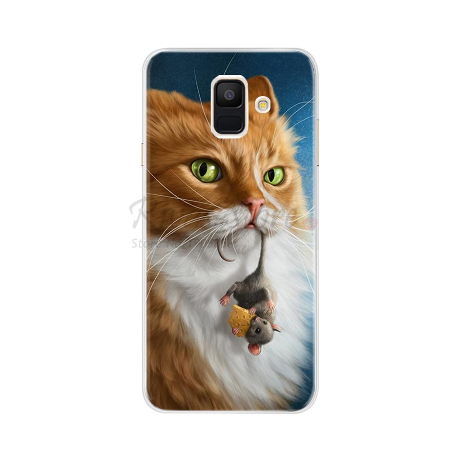 Case For Samsung Galaxy A6 2018 Transparent Cartoon Soft TPU Silicone Phone Cases Back Cover For Samsung Galaxy A6 A 6 Plus 2018