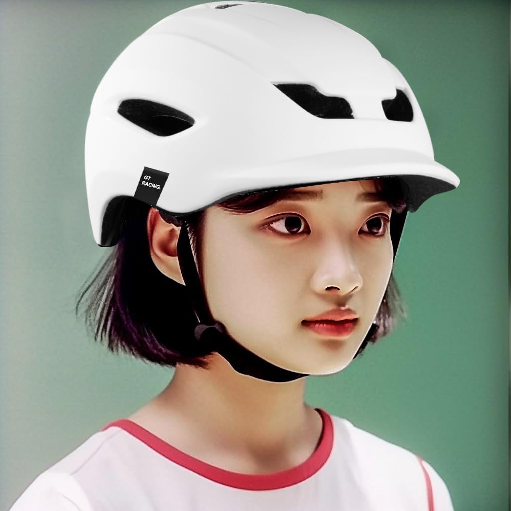 

Взрослый велосипед GTRACING для шоссейного и электрического и идеально подходит для и экстренной ситуации Регулируемый подходит страхование ответственности Шлем, сертифицирован CPSC/CE, Унисекс, белый