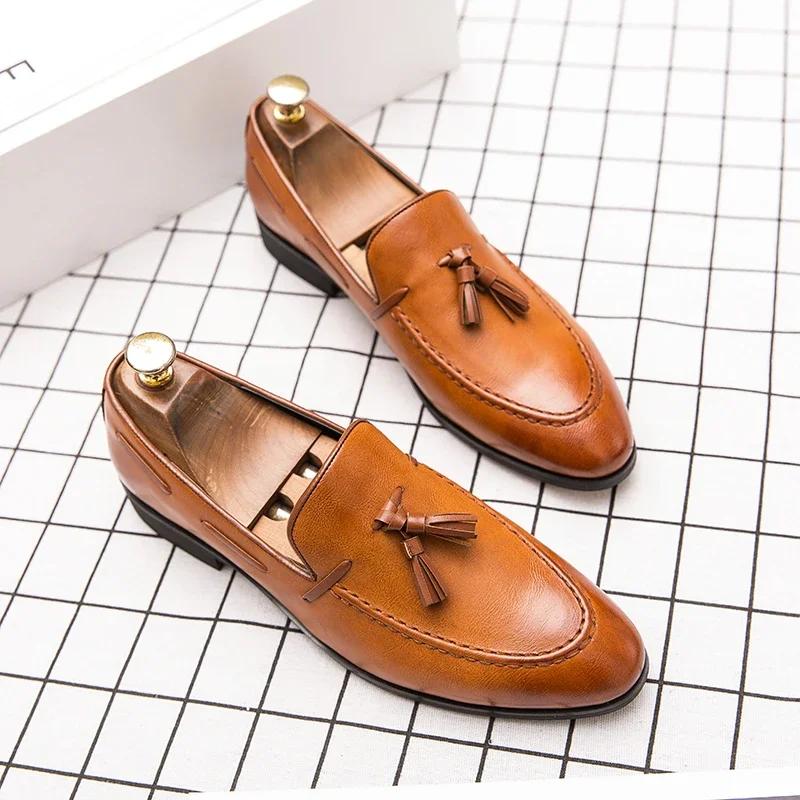 Classic Tassel Business Shoes Summer Loafers Shoes Men's Leisure Dress Loafers Fashion Outdoor Driving Shoes Famous Brand Luxury