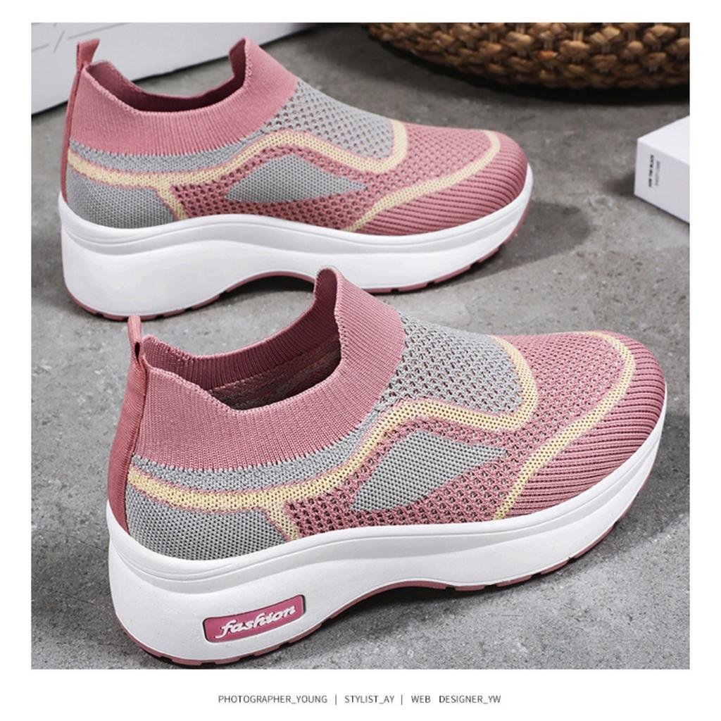 Thick Soled Women's Shoes, Classic Sponge Sole Casual Shoes, Versatile Height Increasing Shoes
