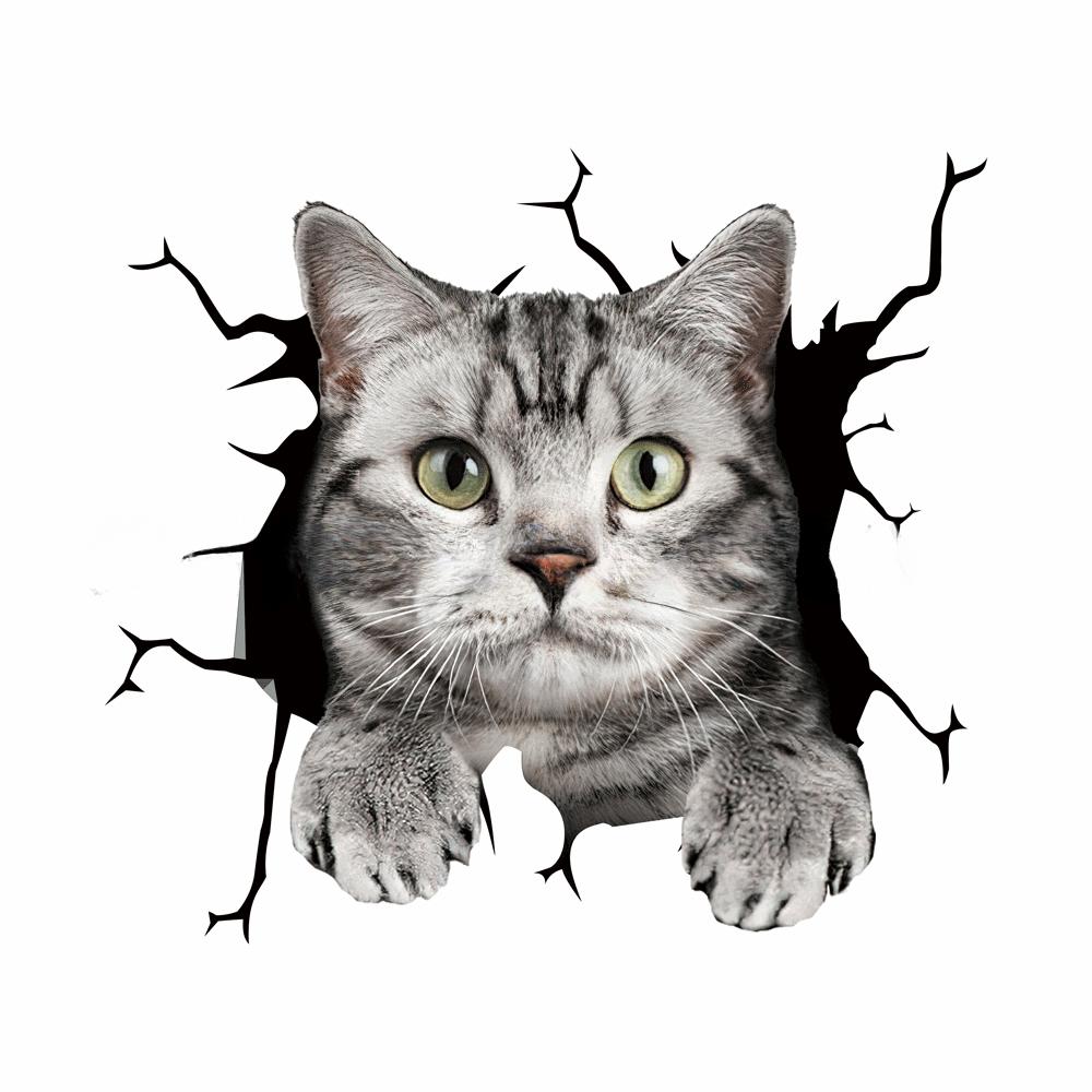 Animal Car Stickers Waterproof PVC Auto Scratch Occlude 3D Simulation Electrostatic Decal Car Window Home Decoration