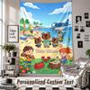 Custom Tapestry Wall Hanging, Animal Crossing Personalized Name Text Home Wall Decor