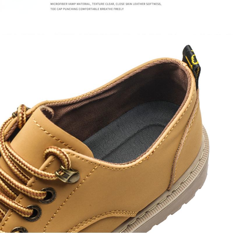 2025 Nuevas Botas para Hombre Outdoor Antideslizantes Zapatillas para Hombre Moda Casual Zapatos de Cuero para Hombre Calzado de Seguridad para el Trabajo comfor Casuales Hombres