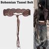 Ethnischer Stil Breiter Gürtel Retro Böhmischer Gürtel Eleganter Taillengürtel für Damen