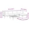 6 Piece Garden Sofa Set with Cushions Pressure Treated Pine Wood