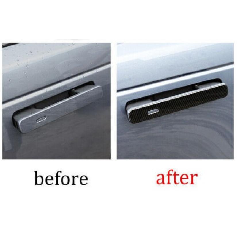 For Range Rover Velar 2018-2023 Handle Cover Carbon Fiber 4PC Exterior Side Door