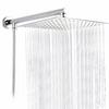 Stainless Steel Chrome Finish Modern Design Shower Head Shower Arm Fixed Wall Mount Single Water for Bathroom Home Apartment Use