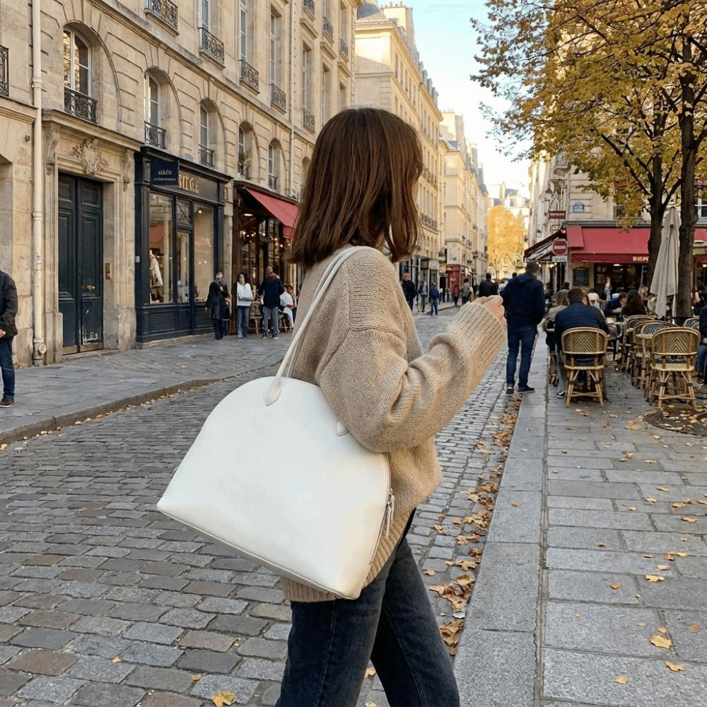 Versatile Style Shell Shoulder Bag Soft Handheld Shoulder Bag New PU Leather Tote Bag  Shopping Bag