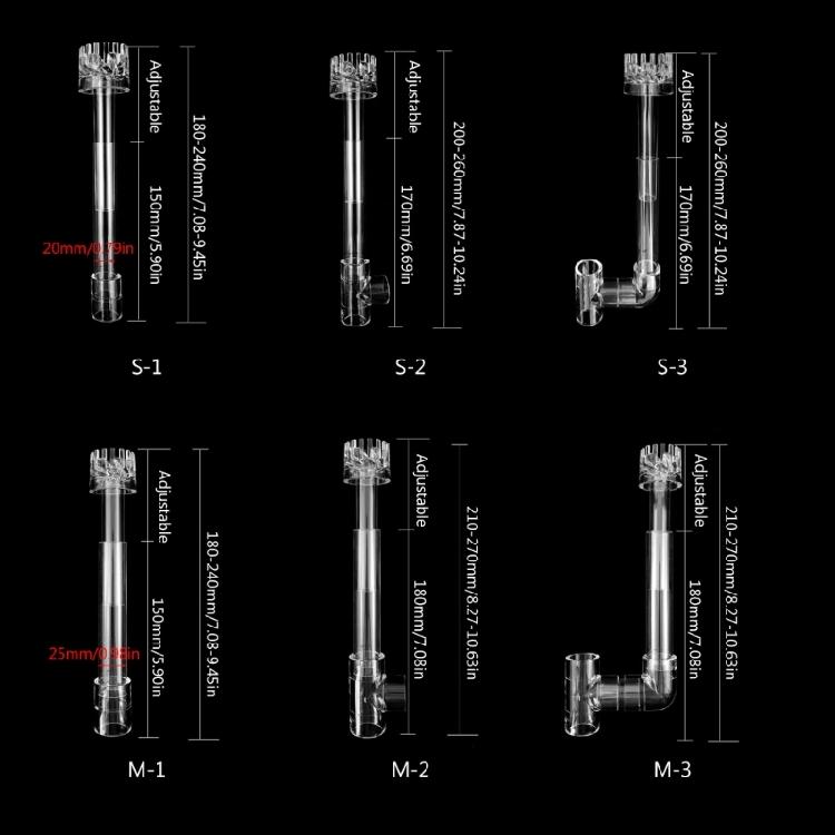 Durable Transparent Aquariums Skimmer with Transparent Pipe Spin Surface Cleaner