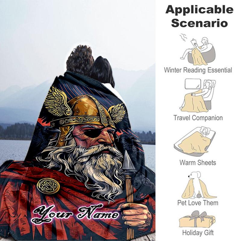 1PC Custom Name Warrior's Pride" flannel blanket versatile,all-season throw suitable for the living room,bedroom,camping,travel,and gift