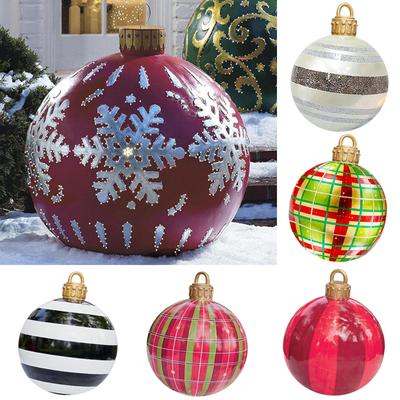 Christmas Fun Crafts Toy Ball Decoration Prints Balloon Outdoor Inflatable Festive 60Cm