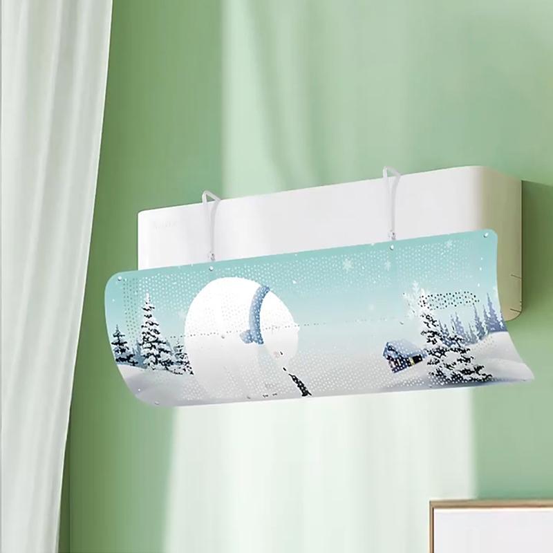 Déflecteur de sortie d'air anti-soufflage direct pour climatisation, réglable et sans perforation