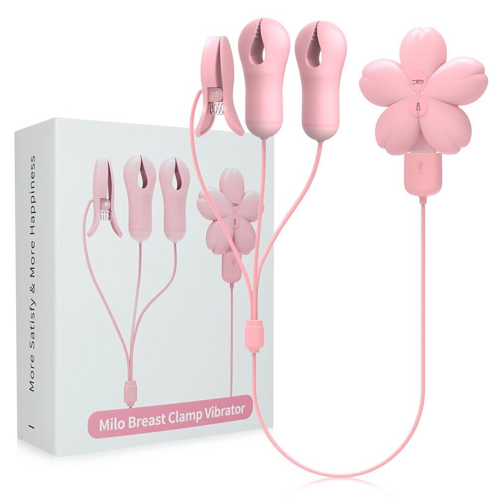 Nipple Clamp Vibrator for Women Labia Powerful Vibration with Clips Breast G Spot Clitoris Stimulator Vibrating Massager Sex Toy