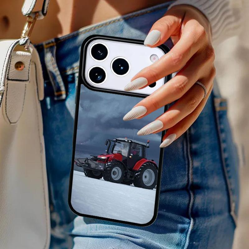 

Red Tractors Car Phone Case For iPhone 17 Air 14 15 13 12 Max Cover For Apple 16e 11 Pro Max Plus Coque iPhone 15plus