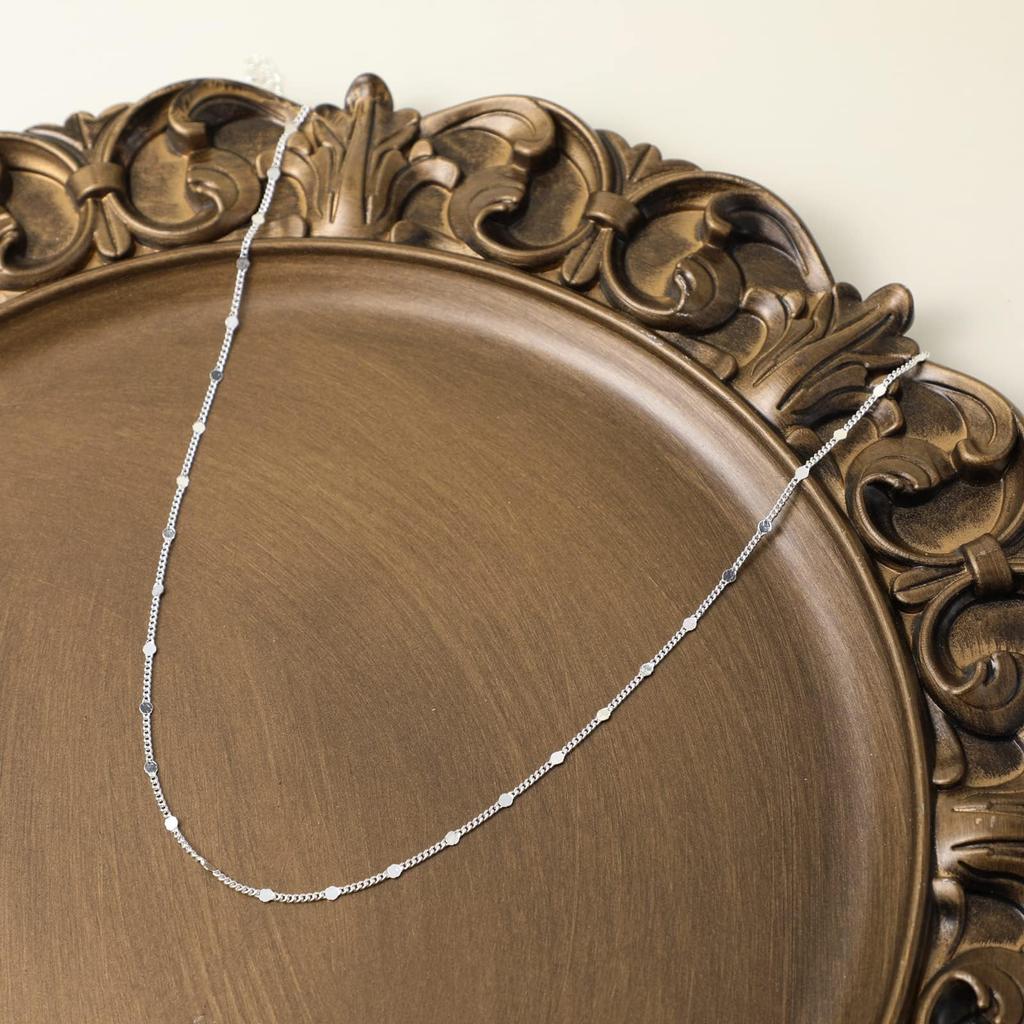Necklace for Stainless Chain For Everyday Comes with Gift Box [Hothrty] Women, Chain, Steel, Thin, Necklace, Silver, Gold, Cute, Simple, Stylish, Use,