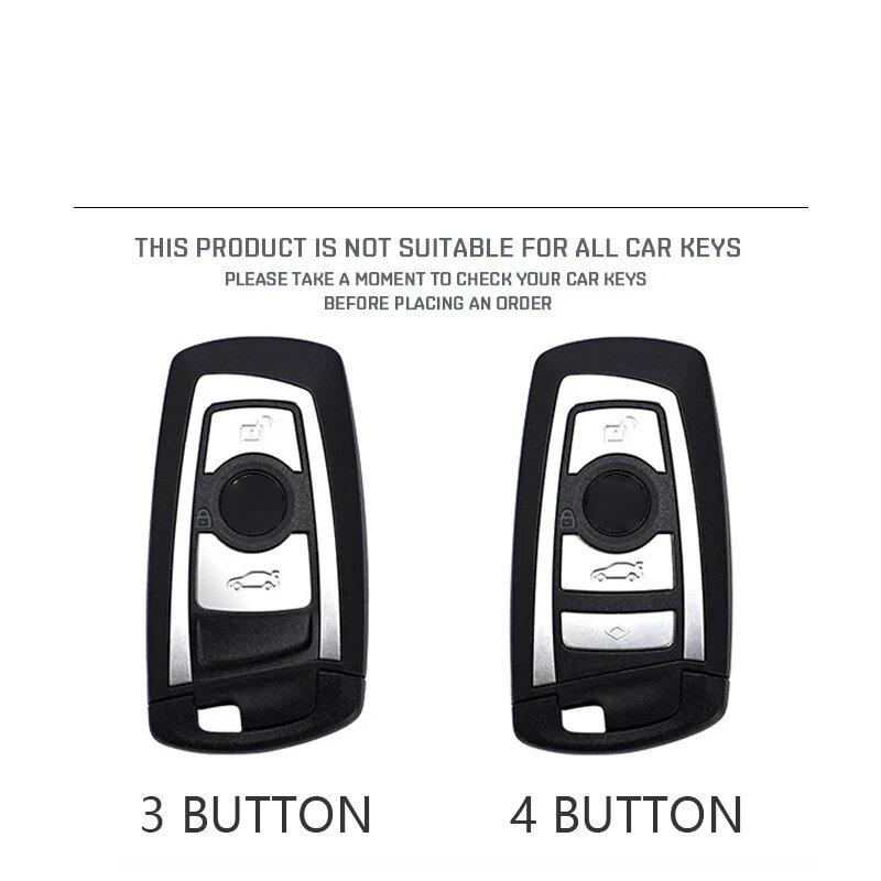Zinc Alloy Leather Car Key Fob Case For Bmw 1 3 5 7 Series 530I X1 X3 X4 X5 F10 F15 F16 F20 F30 F18 F25 M3 M4 E34 Auto Parts