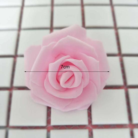 100 Uds. Ramo de flores artificiales de rosas de espuma de 7cm, ramo para fiesta de boda, decoración artesanal, adorno de Navidad